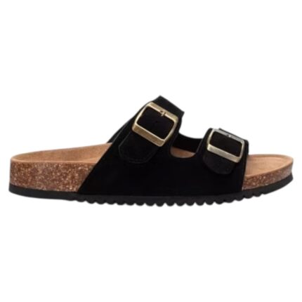 Birkenstock Arizona Suede Leather Black Narrow Fit