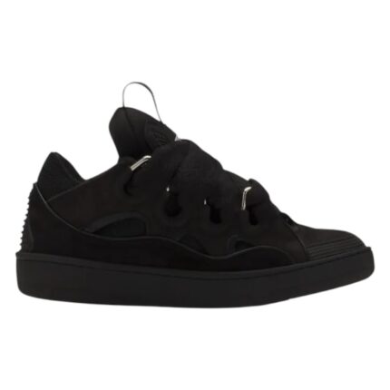 Lanvin 'Curb' Leather Blend Sneakers in Black