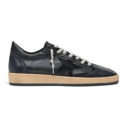 Golden Goose Ball Star in black nappa with suede star and nappa heel tab