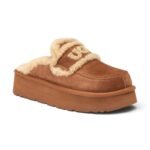 UGG Women’s Chloe Fluffy Platform Scuff - Chestnut - Image 2