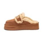 UGG Women’s Chloe Fluffy Platform Scuff - Chestnut - Image 3