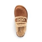 UGG Women’s Chloe Fluffy Platform Scuff - Chestnut - Image 6