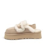 UGG Chloe Fluffy Platform Scuff - Beige - Image 3