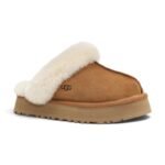 UGG Women’s Disquette Shearling Platform Slippers - Chestnut - Image 2