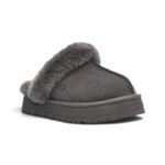 UGG Women’s Disquette Shearling Platform Slippers - Grey - Image 2