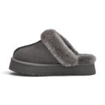UGG Women’s Disquette Shearling Platform Slippers - Grey - Image 3