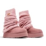 UGG Women’s Classic Mini Dipper legwarmer Boot – Pink Dawn - Image 3