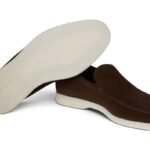 Loro Piana Summer Walk Suede Chocolate Loafers - Image 5