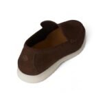 Loro Piana Summer Walk Suede Chocolate Loafers - Image 6