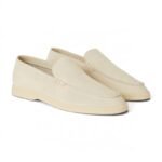 Loro Piana Summer Walk Suede Nougat Loafers - Image 2