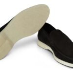 Loro Piana Summer Walk Suede Black Loafers - Image 6