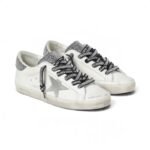 GOLDEN GOOSE  Super-Star Lace-Up Sneakers With Crystal Embellishments - White - Image 2