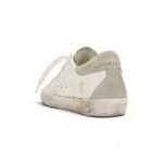 GOLDEN GOOSE Superstar Sneaker in White, Ice, & Red - Image 3