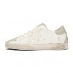 GOLDEN GOOSE Superstar Sneaker in White, Ice, & Red - Image 5